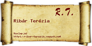Ribár Terézia névjegykártya